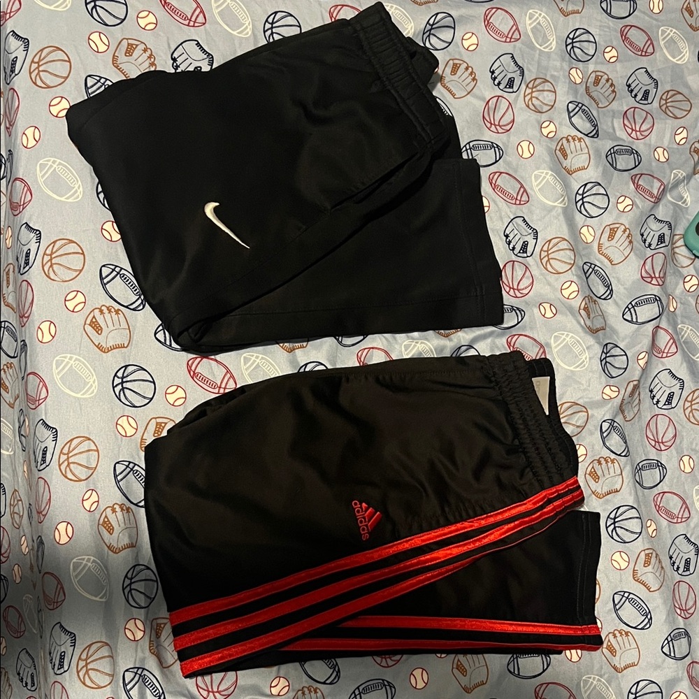 Bundle of youth size 7 sports pants. Nike & Adidas